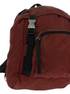 Prada Quilted Processing Tassel Charm Backpack Tessuto Nylon Wine Red ?Authenticated Prada Tessuto Drawstring Red Nylon Fabric  main image 3